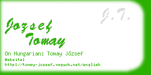 jozsef tomay business card