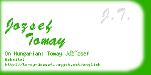 jozsef tomay business card